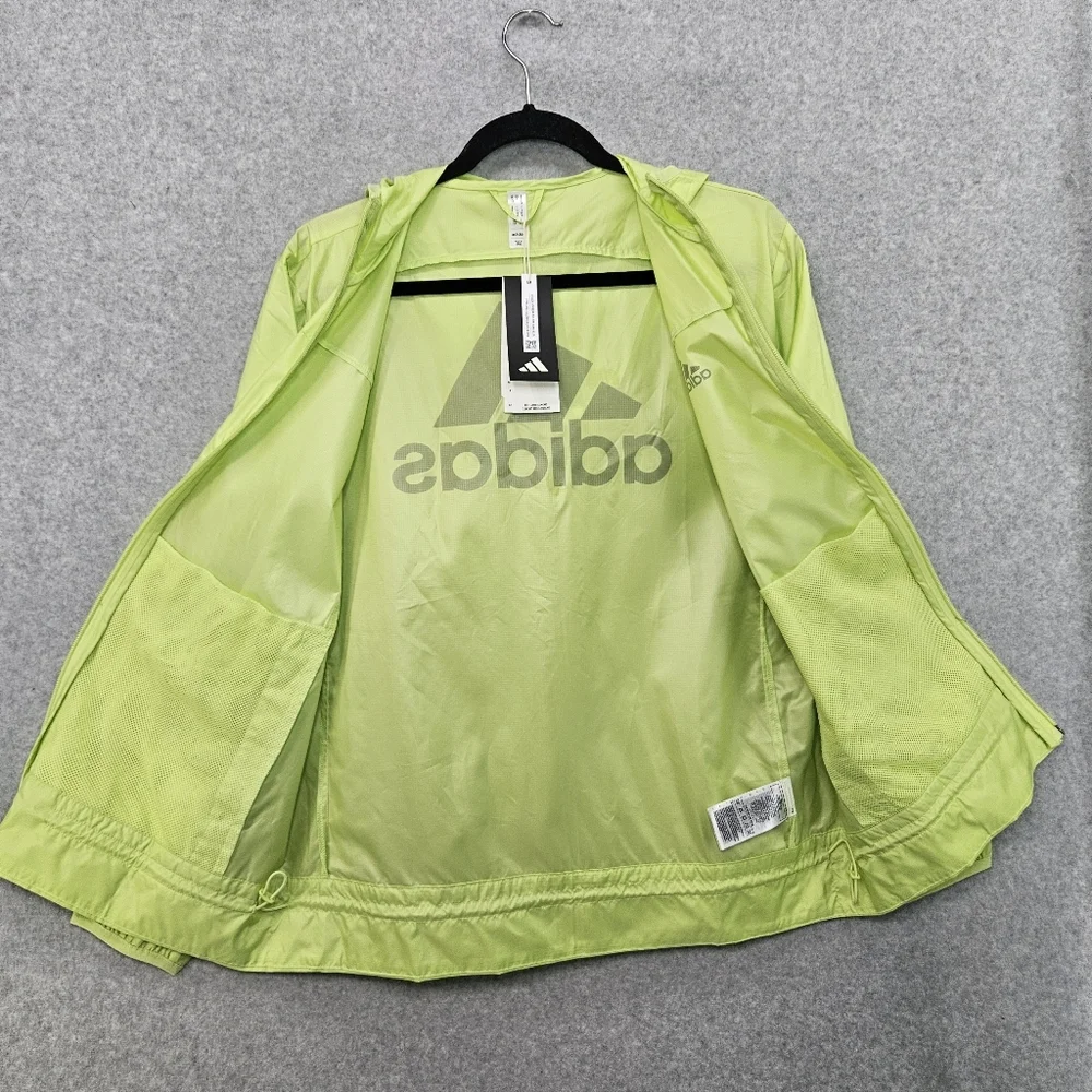 ADIDAS Women's Aeroready Lime and‎ Black Windbreaker Running Jacket Size Small